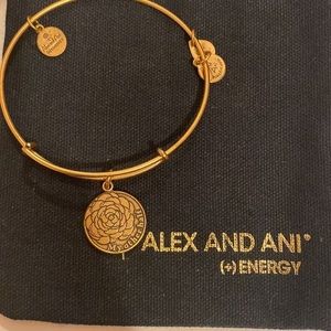 Alex & Ani Gold Tone My Other Half Expandable Wire‎ Bangle Bracelet